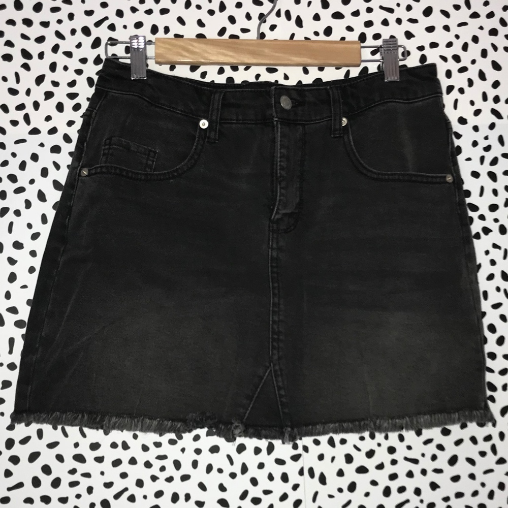 Black Jean Skirt